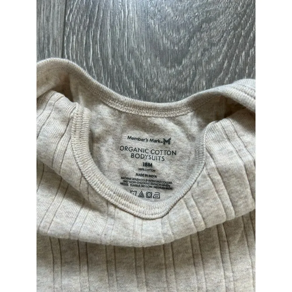 2PC Baby’s Organic Cotton Infant Onesie Bodysuit Size 18 months